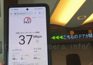 UQモバイル速度計測結果静岡県静岡市葵区新幹線静岡駅近辺37Mbps