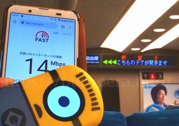 ミニオンズ速度計測結果富士市川成島14Mbps